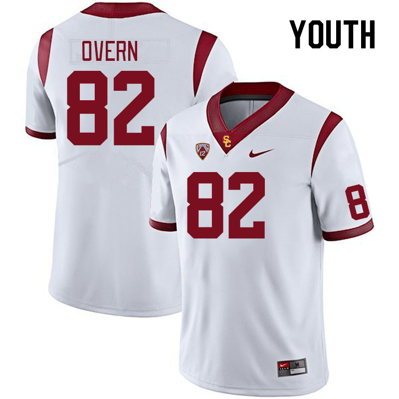 Youth #82 Austin Overn USC Trojans College Football Jerseys Stitched Sale-White